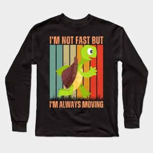 funny turtle running Long Sleeve T-Shirt